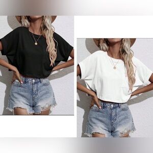 SHEIN Black & White Crop Top Bundle
